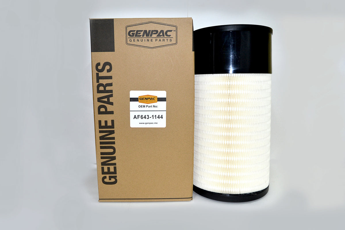 Genpac Genuine Part- Genpac Oil Filter of Part No. AF643-1144 is Compatible with Industrial Engine Models (Perkins Engines 1506 Series) Equivalent to/ Replaces Air Filter Part No. 4881643
\n
\nApprox. Shipping Dimensions: Length(mm): 300 - Width(mm)280 - Height(mm) 540-Weight (Kg): 3 - Always Use Genuine Part to Protect Your Engine