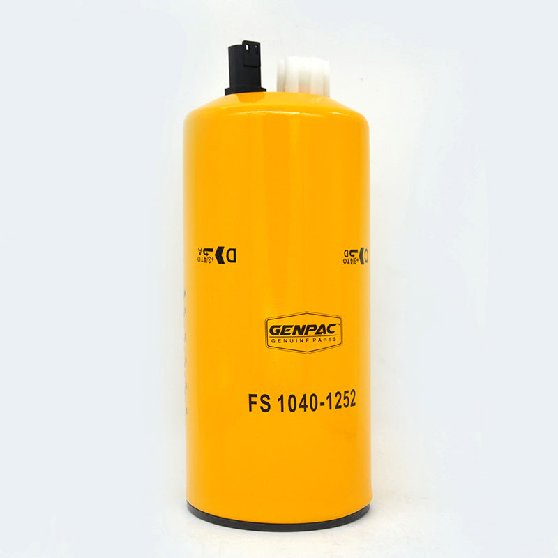 Genpac Genuine Part- Genpac Fuel water separator of Part No. FS1040-1252 is Compatible with Industrial Engine Models ( Cummins Engines) Equivalent to/ Replaces Cummins Fuel water separator Part No. FS1040
\n
\nApprox. Shipping Dimensions: Length(mm): 110 - Width(mm)110 - Height(mm) 300-Weight (Kg): 1.37 - Always Use Genuine Part to Protect Your Engine