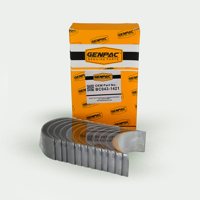 Genpac Genuine Part-Genpac BC043-1421 Conrod Bearing is Compatible with Industrial Engines Models ( Perkins Engines 6.354 Series) -Approx. Shipping Dimensions: Length(mm): 200 -Width(mm): 120 -Height (mm): 50 -Weight(Kg): 0.7 -Always use Genuine Parts to Protect your Engine