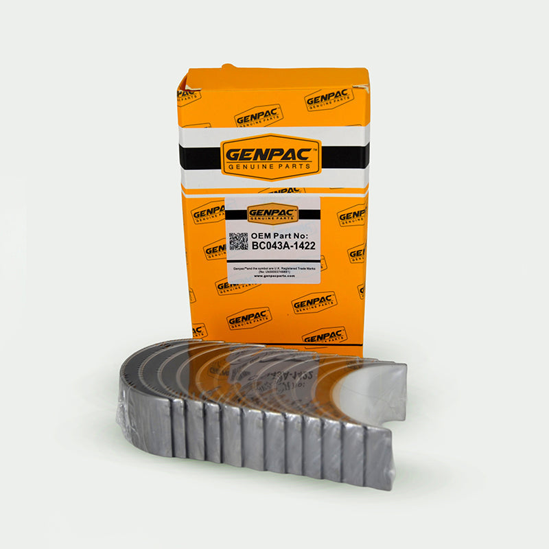 Genpac Genuine Part-Genpac BC043A-1422 Conrod Bearing is Compatible with Industrial Engines Models ( Perkins Engines 6.354 Series) -Approx. Shipping Dimensions: Length(mm): 170 -Width(mm): 120 -Height (mm): 50 -Weight(Kg): 0.7 -Always use Genuine Parts to Protect your Engine