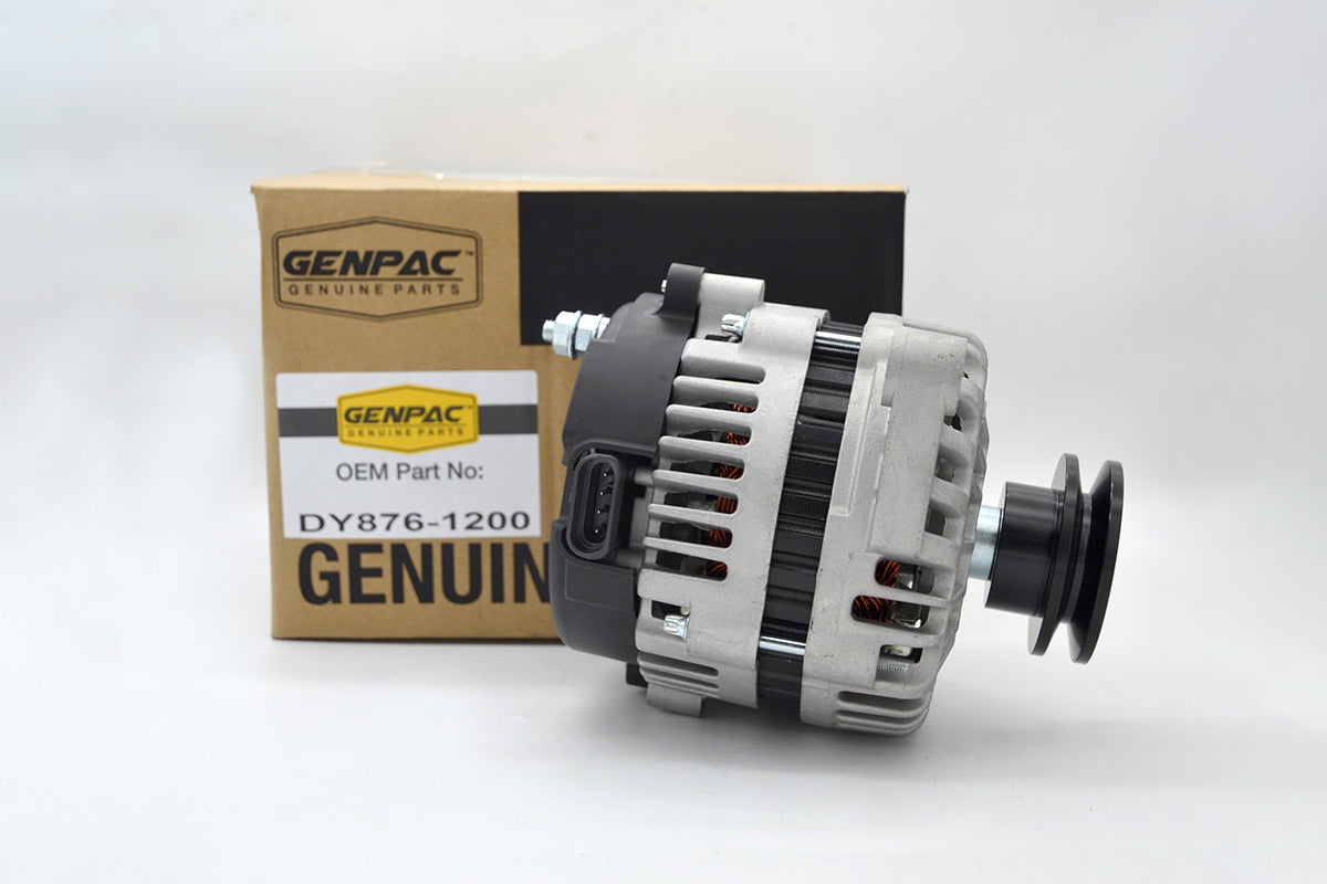 Genpac Genuine Part- Genpac Alternator of Part No. DY876-1200 is Compatible with Industrial Engine Models (Perkins Engines 2200, 2500, 2800 Series) Equivalent to/ Replaces Alternator Part No. CH12876
\n- Approx. Shipping Dimensions: Length(mm): 270 - Width(mm)235 - Height(mm) 130- Weight (Kg):5.78
\n- Always Use Genuine Part to Protect Your Engine