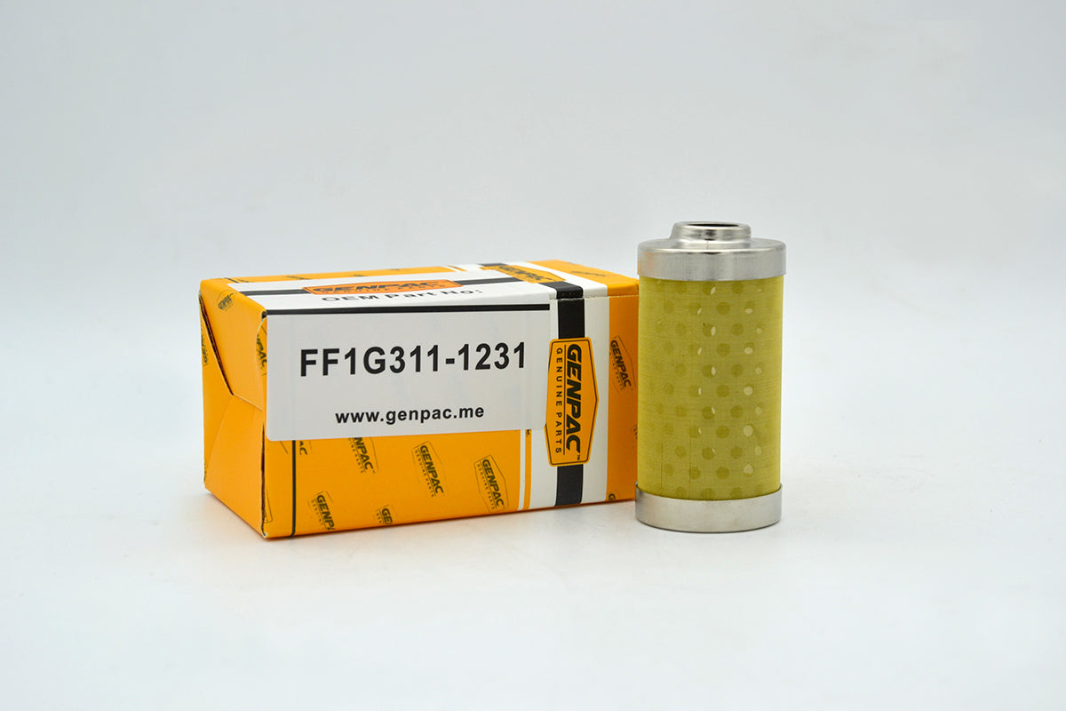 Genpac Genuine Part- Genpac Filter Element of Part No. FF1G311-1231 is Compatible with Industrial Engine Models (D1105-E2BG, D1703-E2BG, V1505-E2BG, V2003-T-E2BG, V2203-E2BG, V3300-E2BG, V3300-T-E2BG, V3300-T-E2BG2 Series) Equivalent to/ Replaces Filter Element Part No. 1G311-43380
\n
\nApprox. Shipping Dimensions: Length(mm): 55 - Width(mm)55 - Height(mm) 100-Weight (Kg): 0.07 - Always Use Genuine Part to Protect Your Engine
