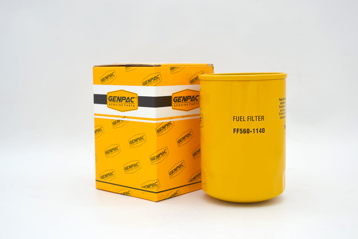 Genpac Genuine Part- Genpac Fuel Filter of Part No. FF560-1140 is Compatible with Industrial Engine Models (D1703-E2BG,V2203-E2BG,V2003-T-E2BG,V3300-E2BG,V3300-T-E2BG Series) Equivalent to/ Replaces Fuel Filter Part No. HH166-43560
\n
\nApprox. Shipping Dimensions: Length(mm): 90 - Width(mm)90 - Height(mm) 125-Weight (Kg): 0.43 - Always Use Genuine Part to Protect Your Engine
