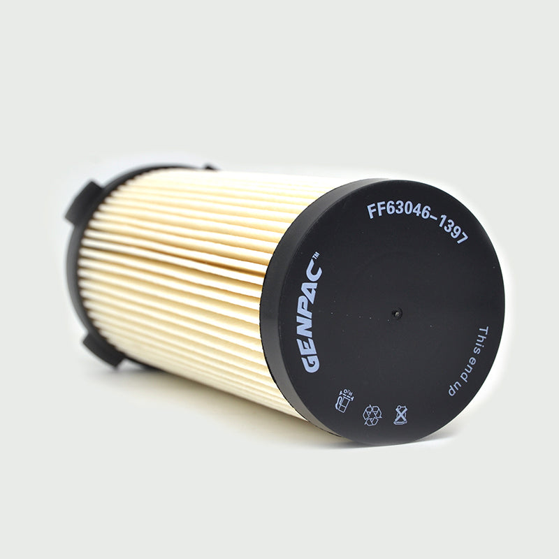 Genpac Genuine Part- Genpac Fuel Filter of Part No. FF63046-1397 is Compatible with Industrial Engines Models ( Cummins Engines )- Approx. Shipping Dimensions: Length(mm):100 -Width(mm):100 -Height(mm):220 -Weight(Kg): 0.35 - Always Use Genuine Part to Protect your Engine