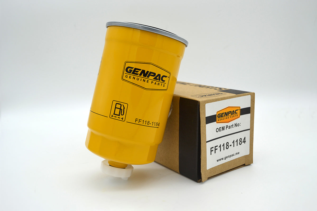Genpac Genuine Part- Genpac Fuel Filter of Part No. FF118-1184 is Compatible with Industrial Engine Models ( Perkins Engines 6.354, 1006 Series ) Equivalent to/ Replaces Fuel Filter Part No. 26561118
\n- Approx. Shipping Dimensions: Length(mm): 85 - Width(mm)85 - Height(mm) 175-Weight (Kg): 0.48
\n- Always Use Genuine Part to Protect Your Engine