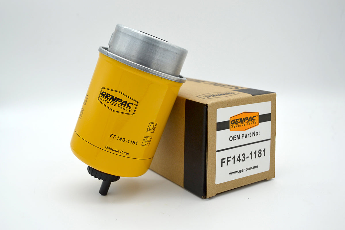 Genpac Genuine Part- Genpac Fuel Filter of Part No. FF143-1181 is Compatible with Industrial Engine Models ( Perkins Engines 1004 Series 1006 Series 1106 Series) Equivalent to/ Replaces Fuel Filter Part No. 26560143
\n
\nApprox. Shipping Dimensions: Length(mm): 85 - Width(mm)85 - Height(mm) 165-Weight (Kg): 0.33 - Always Use Genuine Part to Protect Your Engine