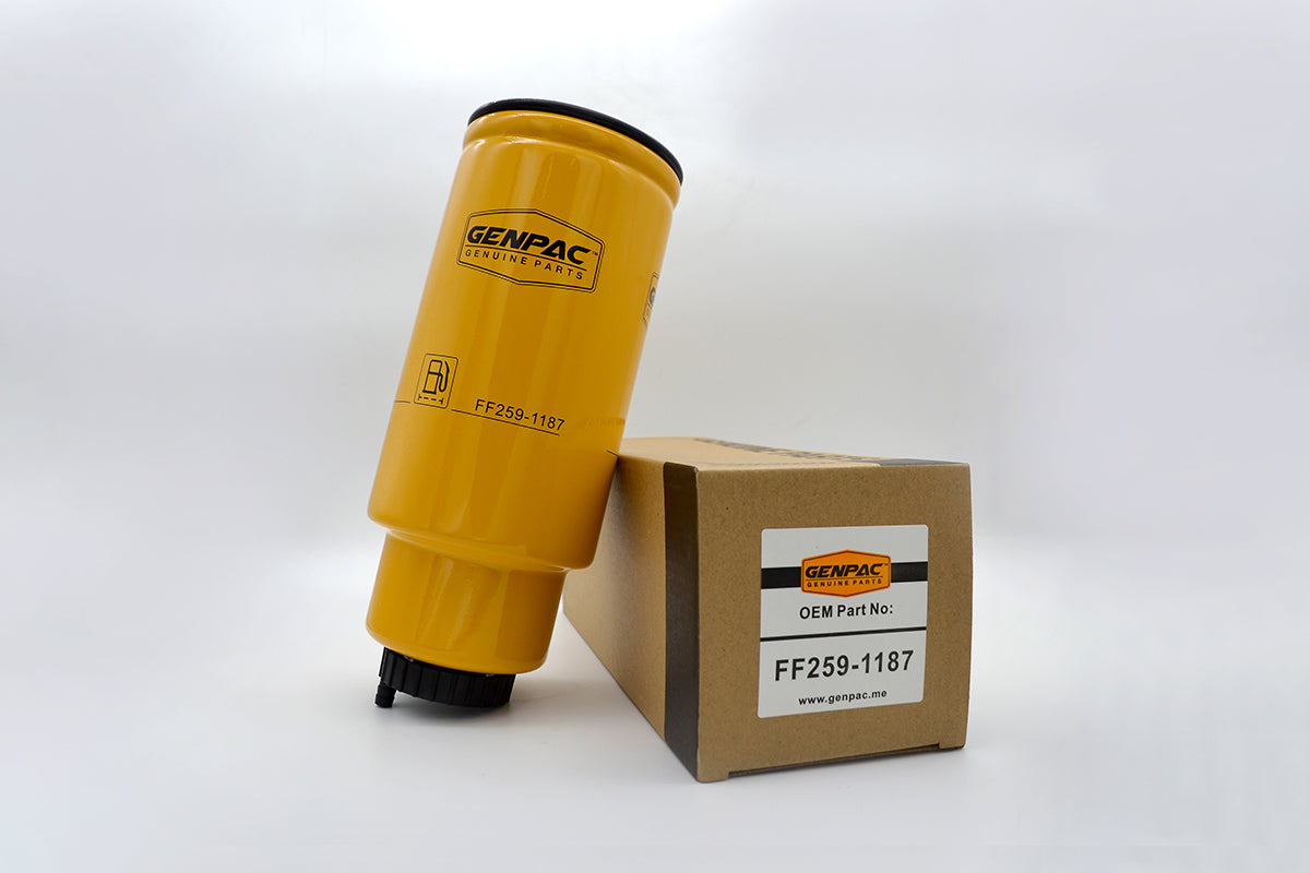 Genpac Genuine Part- Genpac Fuel Filter of Part No. FF259-1187 is Compatible with Industrial Engine Models ( Perkins Engines 1506 Series) Equivalent to/ Replaces Fuel Filter Part No. 4587259
\n
\nApprox. Shipping Dimensions: Length(mm): 100 - Width(mm)100 - Height(mm) 285-Weight (Kg): 0.85 - Always Use Genuine Part to Protect Your Engine