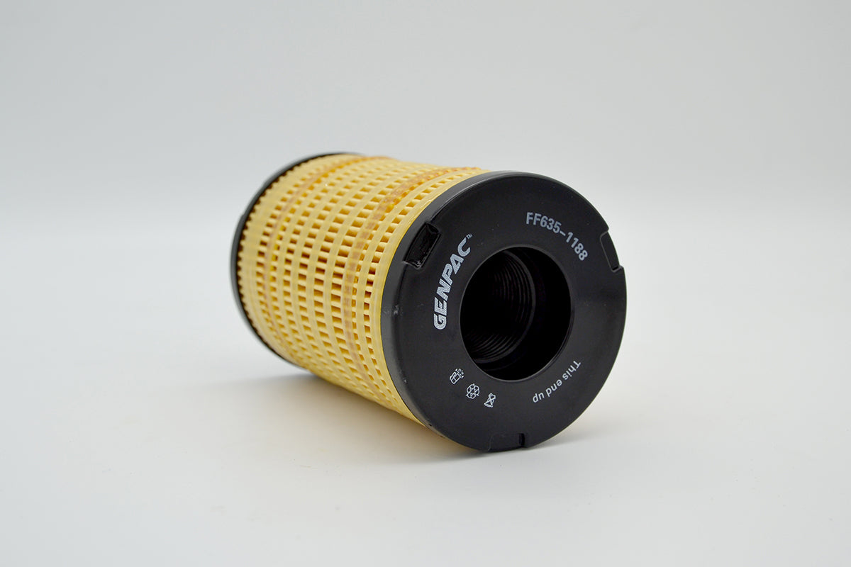 Genpac Genuine Part- Genpac Fuel Filter of Part No. FF635-1188 is Compatible with Industrial Engine Models ( Perkins Engines 1103 Series) Equivalent to/ Replaces Fuel Filter Part No. 4816635
\n- Approx. Shipping Dimensions: Length(mm): 115 - Width(mm)115 - Height(mm) 290-Weight (Kg): 1.07
\n- Always Use Genuine Part to Protect Your Engine