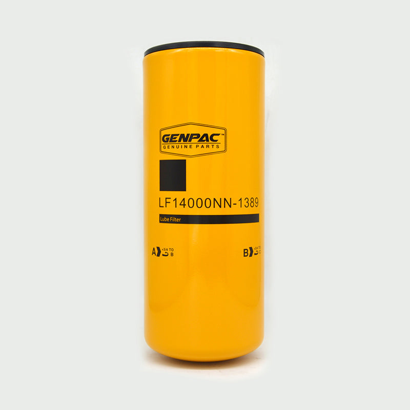 Genpac Genuine Part- Genpac Oil Filter of Part No. LF14000NN-1389 is Compatible with Industrial Engines Models ( Cummins Engines )- Approx. Shipping Dimensions: Length(mm):130 -Width(mm):130 -Height(mm):310 -Weight(Kg): 1.85 - Always Use Genuine Part to Protect your Engine