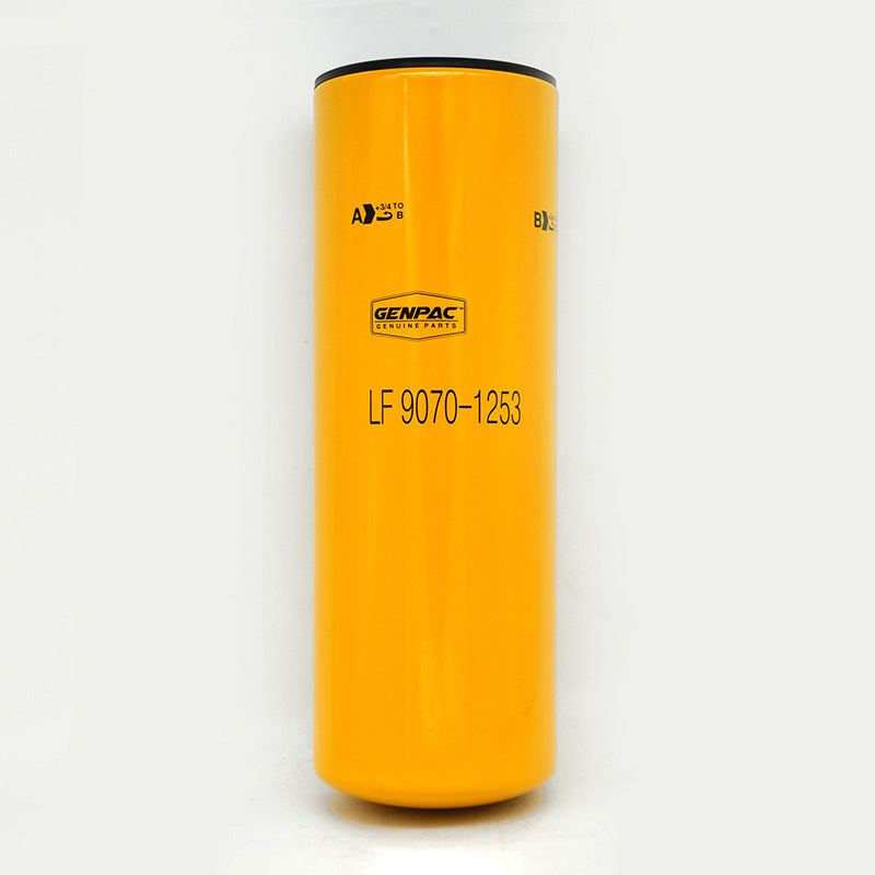 Genpac Genuine Part- Genpac Oil filter of Part No. LF9070-1253 is Compatible with Industrial Engine Models ( Cummins Engines). Equivalent to/ Replaces Cummins Oil Filter Part No. LF9009
\n
\nApprox. Shipping Dimensions: Length(mm): 120 - Width(mm)120 - Height(mm) 345-Weight (Kg): 1.79 - Always Use Genuine Part to Protect Your Engine