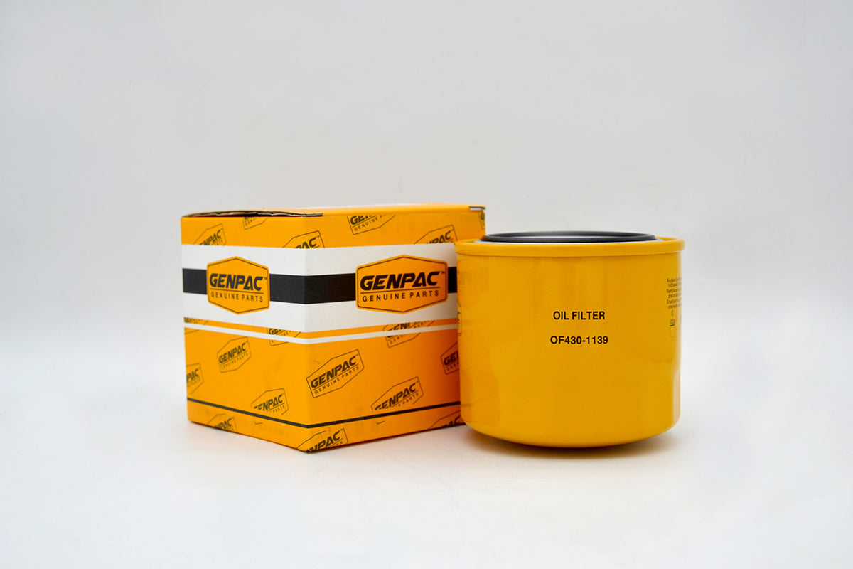 Genpac Genuine Part- Genpac Oil Filter of Part No. OF430-1139 Lift is Compatible with Industrial Engine Models (Engine D1703-E2BG, V2003-T-E2BG, V2203-E2BG Series) Equivalent to/ Replaces Oil Filter Part No. HH164-32430
\n- Approx. Shipping Dimensions: Length(mm): 103 - Width(mm)103 - Height(mm) 97-Weight (Kg):0.43
\n- Always Use Genuine Part to Protect Your Engine